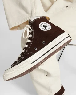 Converse Modelli Alti|Calzata Larga<Chuck 70 Vintage Canvas Dark Root/Egret/Nero