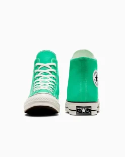 Converse Modelli Alti|Chuck Taylor All Star<Chuck 70 Vintage Canvas Verde lucente/Egret/Nero