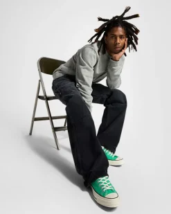 Converse Modelli Bassi|Chuck Taylor All Star<Chuck 70 Vintage Canvas Verde lucente/Egret/Nero