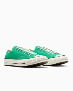 Converse Modelli Bassi|Chuck Taylor All Star<Chuck 70 Vintage Canvas Verde lucente/Egret/Nero
