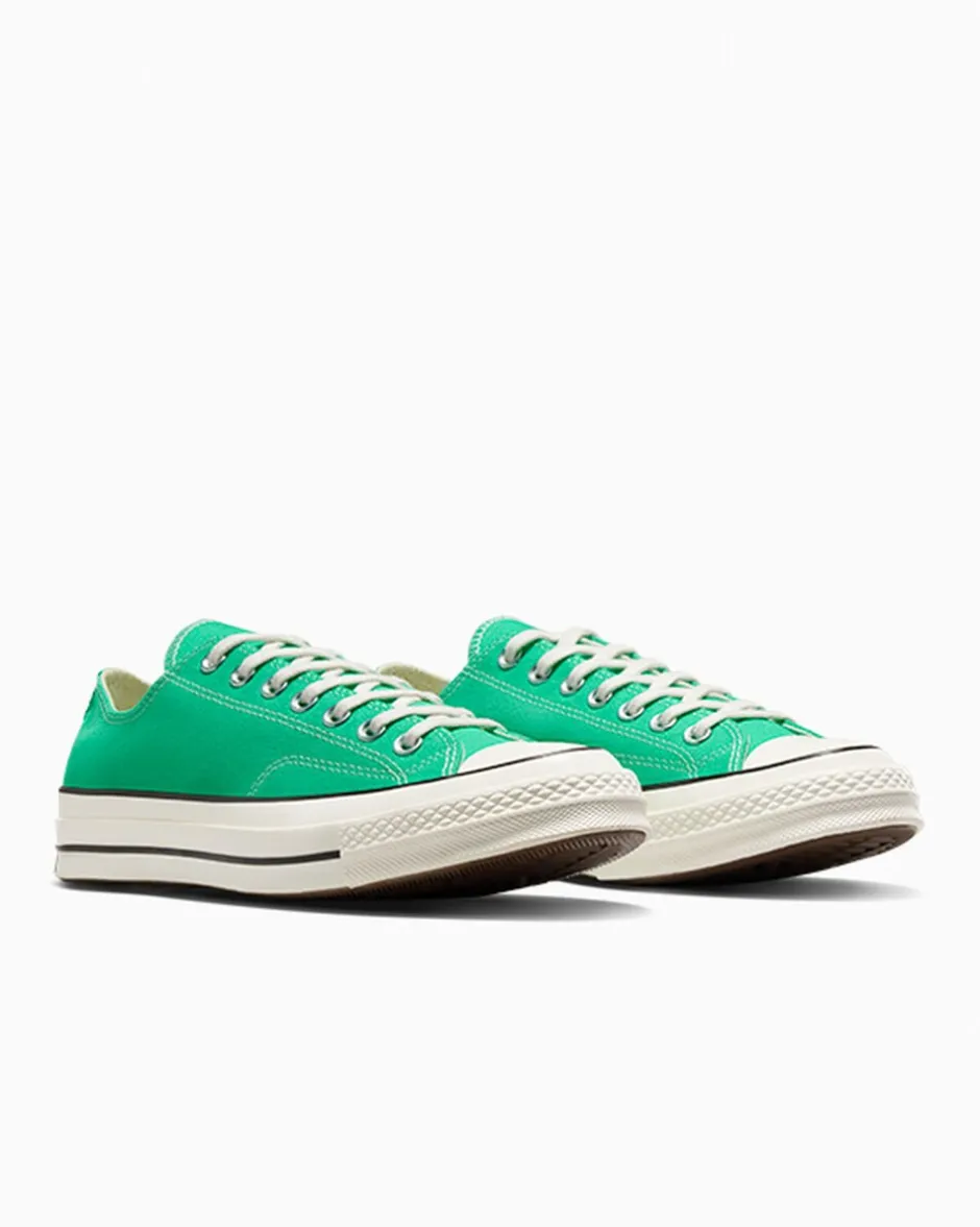 Converse Modelli Bassi|Chuck Taylor All Star<Chuck 70 Vintage Canvas Verde lucente/Egret/Nero