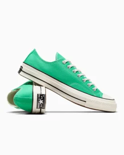 Converse Modelli Bassi|Chuck Taylor All Star<Chuck 70 Vintage Canvas Verde lucente/Egret/Nero