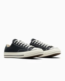 Converse Modelli Bassi|Calzata Larga<Chuck 70 Vintage Canvas Nero/Nero/Egret