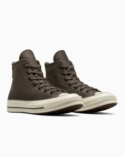 Converse Modelli Alti|Modelli Alti<Chuck 70 Weatherized Leather Tartufo/Tartufo/Egret