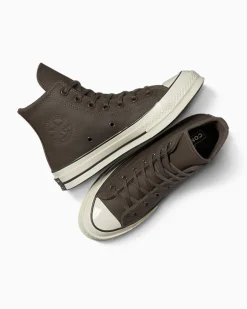 Converse Modelli Alti|Modelli Alti<Chuck 70 Weatherized Leather Tartufo/Tartufo/Egret