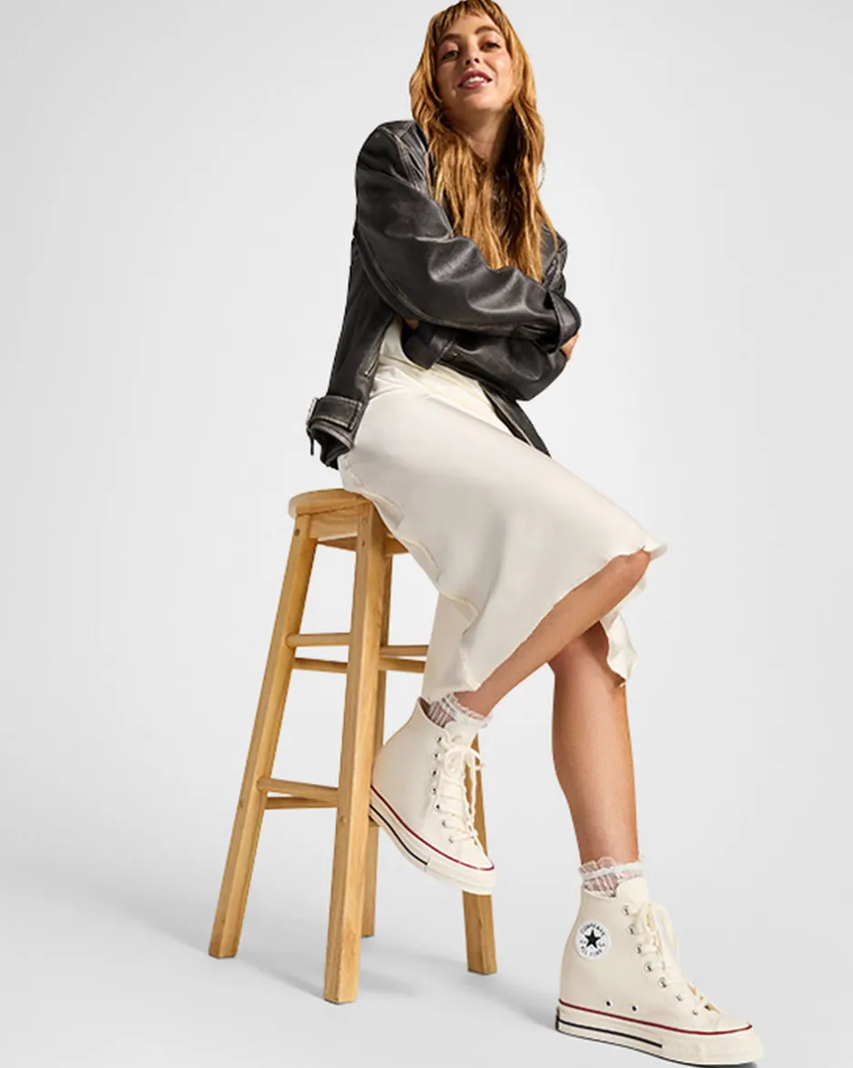 Converse Modelli Alti|Modelli Bassi<Chuck 70 Wedge black crinkle