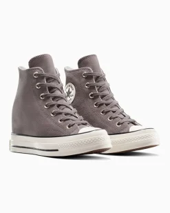 Converse Modelli Alti|Modelli Con Platform<Chuck 70 Wedge Platform Suede Trail Mixed/Egret/Nero
