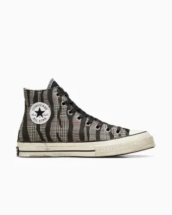 Converse Modelli Alti|Chuck Taylor All Star<Chuck 70 Zebra & Houndstooth Black Tartan Zebra