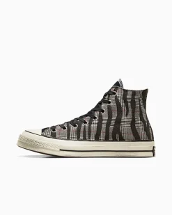 Converse Modelli Alti|Chuck Taylor All Star<Chuck 70 Zebra & Houndstooth Black Tartan Zebra