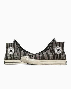 Converse Modelli Alti|Chuck Taylor All Star<Chuck 70 Zebra & Houndstooth Black Tartan Zebra