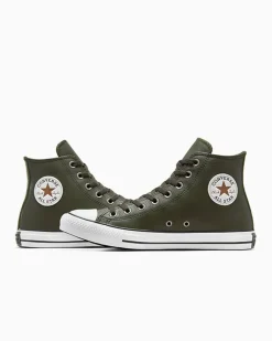 Converse Modelli Alti|Modelli Alti<Chuck Taylor All Star Verde grotta/Whisky scuro/Bianco