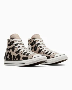 Converse Modelli Alti|Chuck Taylor All Star<Chuck Taylor All Star Animal Print Nero/Papiro/Bianco vintage