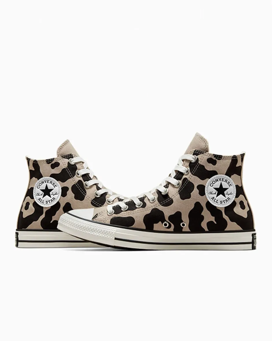 Converse Modelli Alti|Chuck Taylor All Star<Chuck Taylor All Star Animal Print Nero/Papiro/Bianco vintage