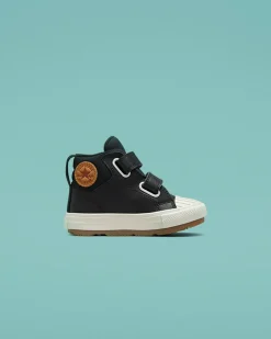 Converse Neonati E Bimbi Piccoli (Età 0-4 Anni)|Ragazzo<Chuck Taylor All Star Berkshire Boot Easy-On Leather Nero/Nero/Stucco beige