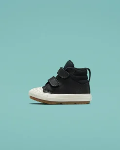 Converse Neonati E Bimbi Piccoli (Età 0-4 Anni)|Ragazzo<Chuck Taylor All Star Berkshire Boot Easy-On Leather Nero/Nero/Stucco beige