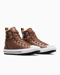 Converse Modelli Alti|Modelli Alti<Chuck Taylor All Star Berkshire Boot Water-Repellent Orso bruno/Fungo marrone chiaro/Bianco