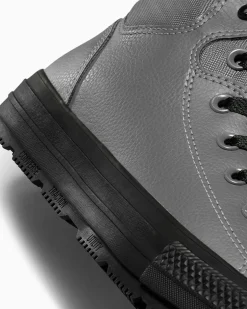 Converse Modelli Alti|Modelli Alti<Chuck Taylor All Star Berkshire Boot Pelle di squalo/Nero/Eclissi totale