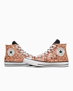 Converse Modelli Alti|Chuck Taylor All Star<Chuck Taylor All Star Braided Metallic Nero rame metallizzato