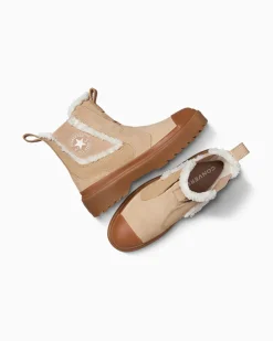 Converse Ragazza|Ragazzi (Età 8-12 Anni)<Chuck Taylor All Star Chelsea Lugged Suede Grigio caldo/Egret/Gomma