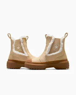 Converse Bambini (Età 4-8 Anni)|Ragazza<Chuck Taylor All Star Chelsea Lugged Suede Warm Quarry/Egret/Gum