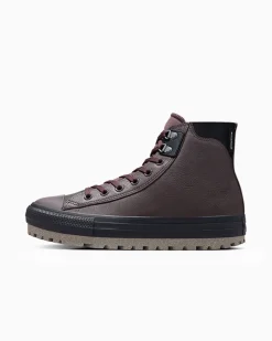 Converse Modelli Alti|Stivaletti<Chuck Taylor All Star City Trek Waterproof Boot Coffee Nut/Nero/Pelle di squalo