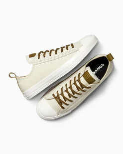 Converse Modelli Bassi|Modelli Bassi<Chuck Taylor All Star Crafted Canvas & Leather Duna chiara/Egret/Whisky scuro
