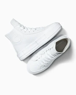 Converse Modelli Alti|Stivaletti<Chuck Taylor All Star Cruise Leather White/White/Pale Putty