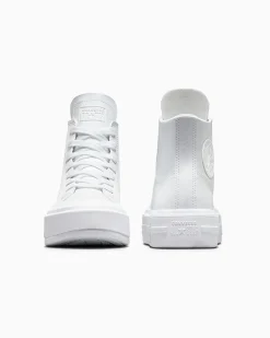 Converse Modelli Alti|Stivaletti<Chuck Taylor All Star Cruise Leather White/White/Pale Putty