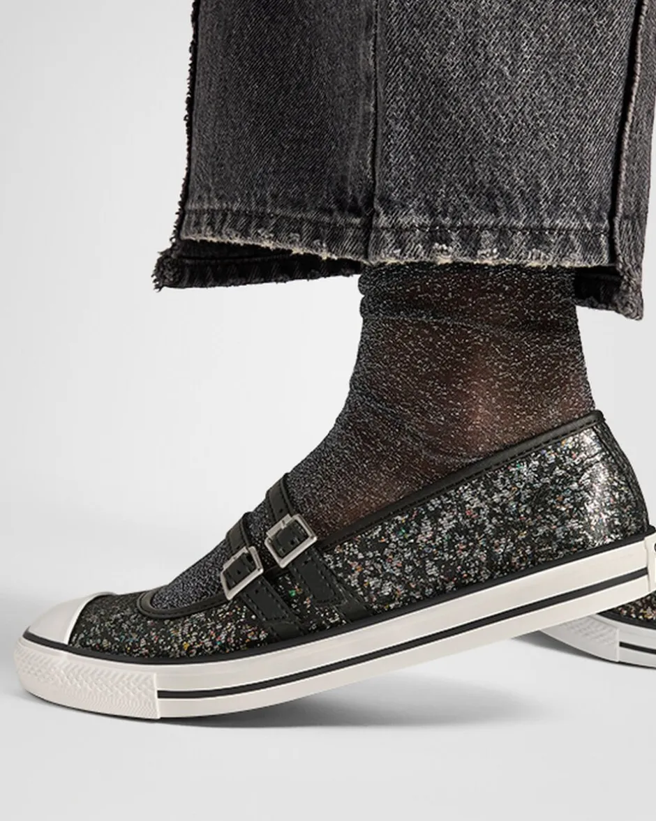 Converse Modelli Bassi<Chuck Taylor All Star Dainty Mary Jane Glitter Nero/Egret/Nero