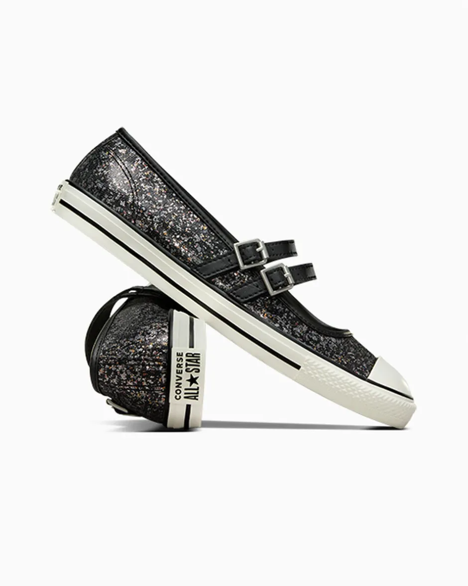 Converse Modelli Bassi<Chuck Taylor All Star Dainty Mary Jane Glitter Nero/Egret/Nero