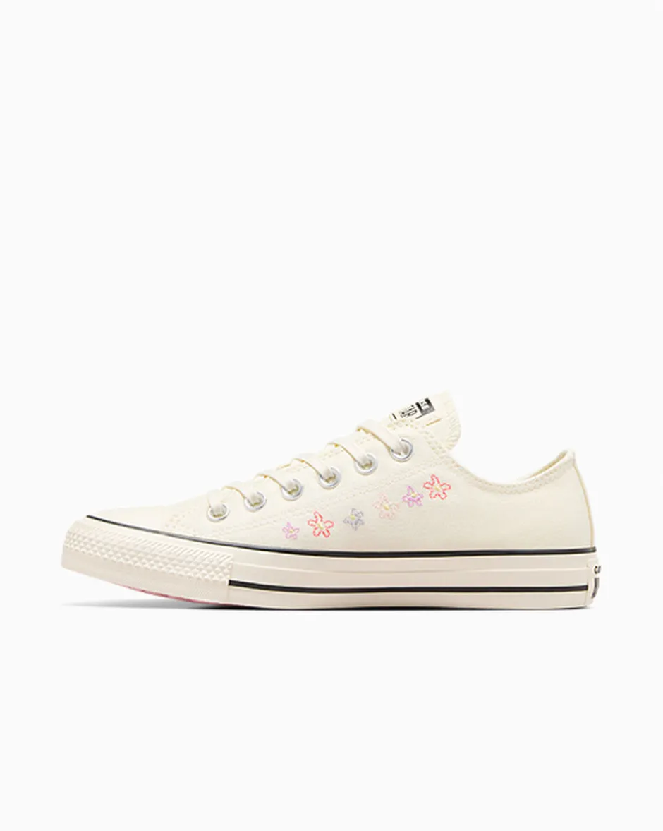 Converse Modelli Bassi<Chuck Taylor All Star Embroidered Little Flowers Egret/Egret/Black