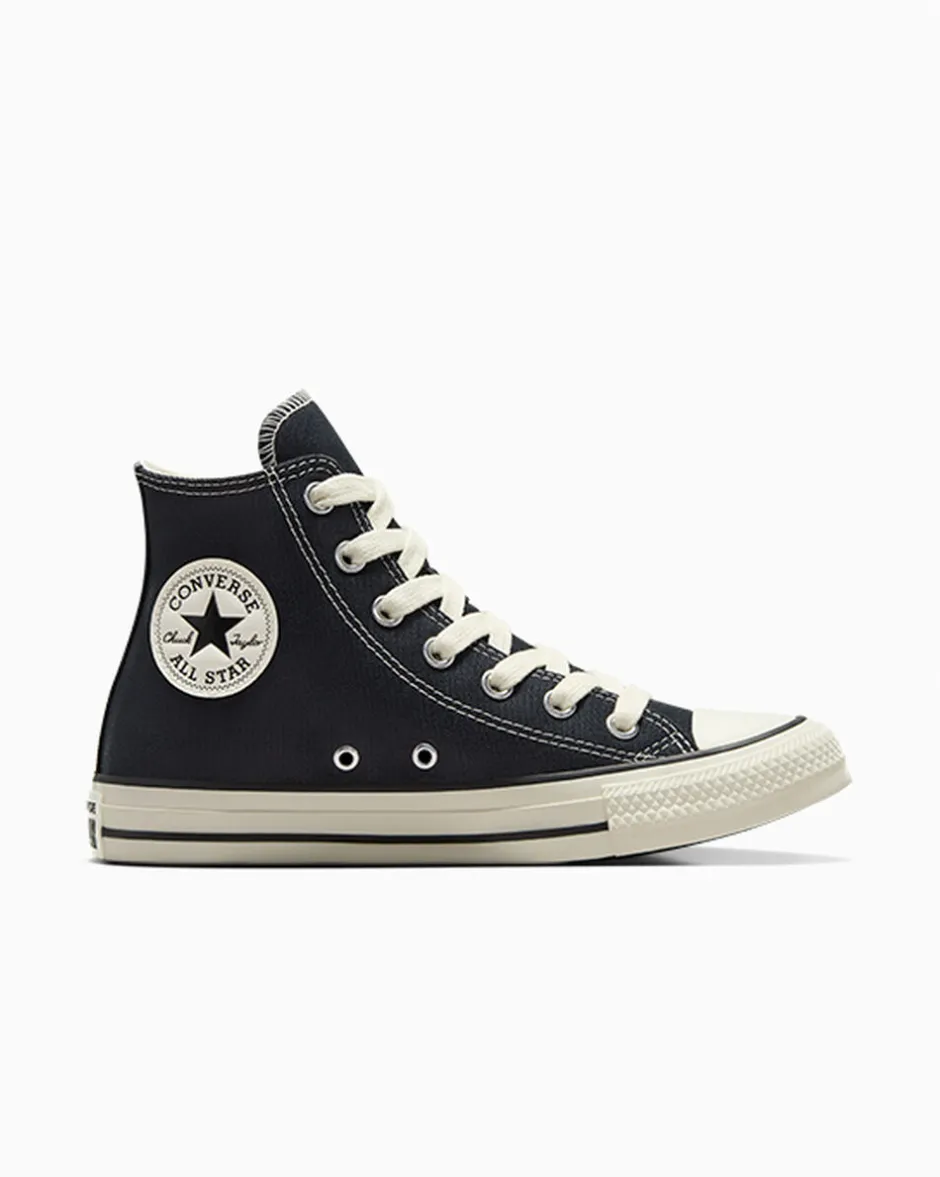 Converse Modelli Alti|Chuck Taylor All Star<Chuck Taylor All Star Embroidered Stars Eclissi totale/Egret/Nero