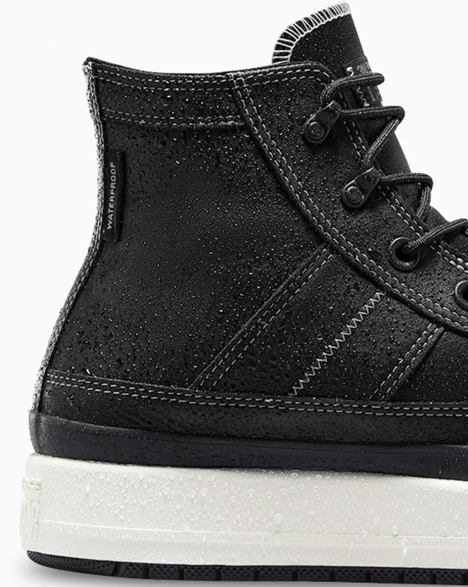 Converse Modelli Alti|Modelli Alti<Chuck Taylor All Star Equip Waterproof Nero/Nero/Bianco vintage