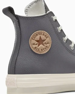 Converse Ragazza<Chuck Taylor All Star EVA Lift Leather Pelle di squalo/Grigio caldo/Egret