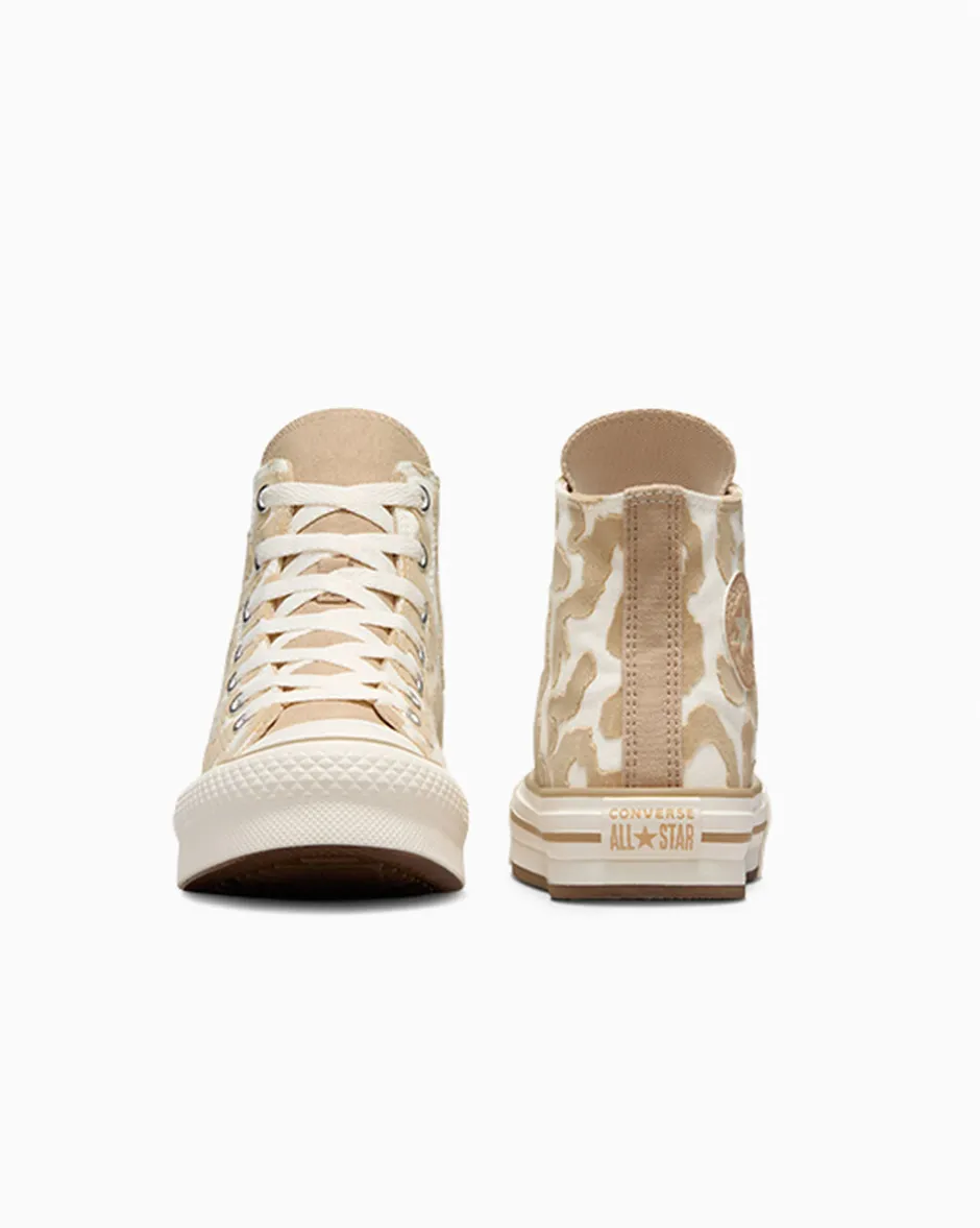 Converse Ragazzi (Età 8-12 Anni)|Ragazza<Chuck Taylor All Star EVA Lift Leopard Egret/Grigio caldo/Egret