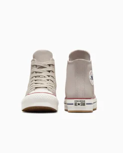 Converse Modelli Alti|Ragazzi (Età 8-12 Anni)<Chuck Taylor All Star EVA Lift Platform Suede Papiro/Egret/Blu oltremare