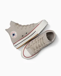 Converse Bambini (Età 4-8 Anni)|Ragazza<Chuck Taylor All Star EVA Lift Platform Suede Papiro/Egret/Blu oltremare