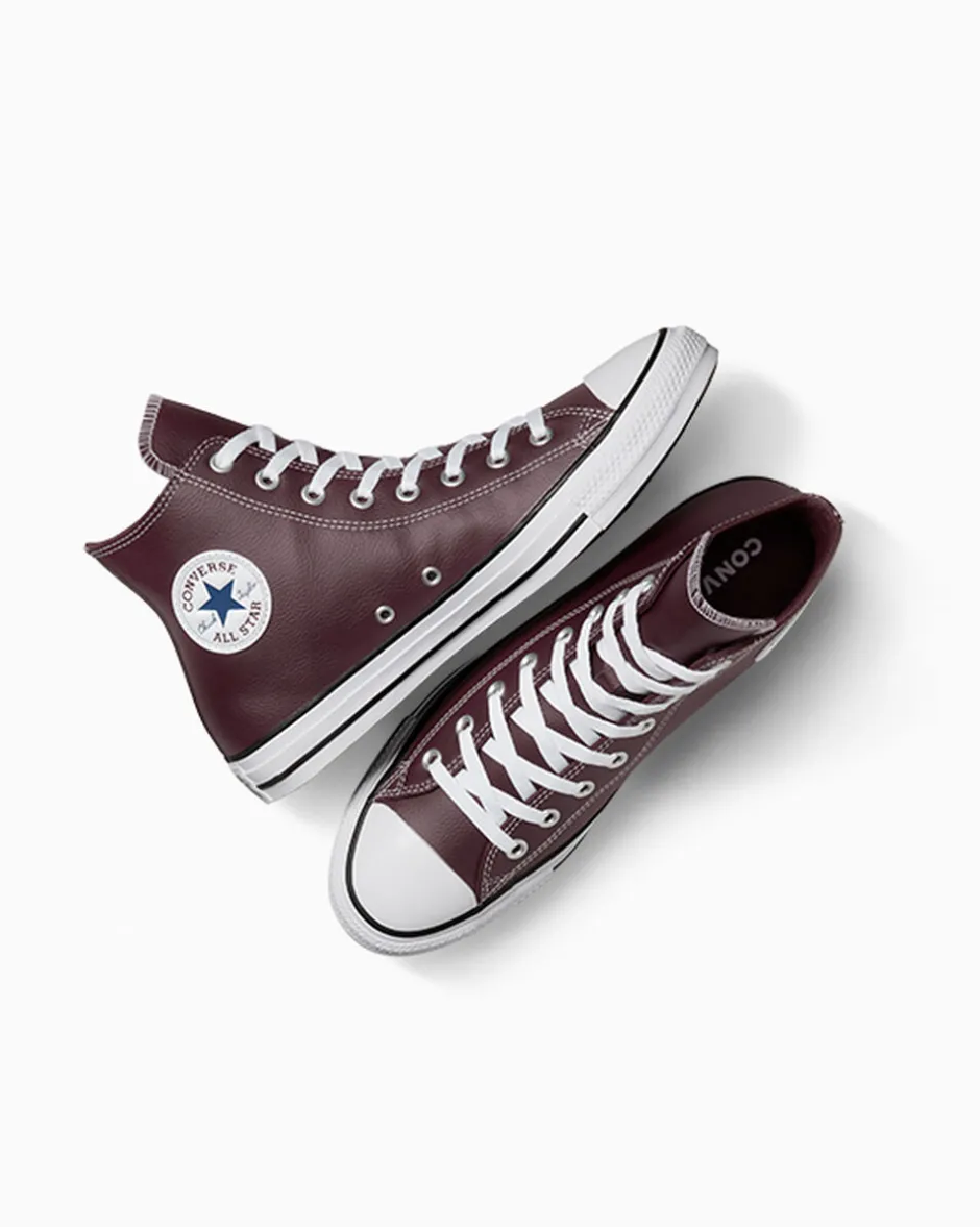 Converse Modelli Alti|Chuck Taylor All Star<Chuck Taylor All Star Faux Leather Eliotropio/Acqua scura/Bianco