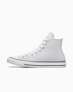 Converse Modelli Alti|Chuck Taylor All Star<Chuck Taylor All Star Faux Leather Grigio pallido/Acqua scura/Bianco