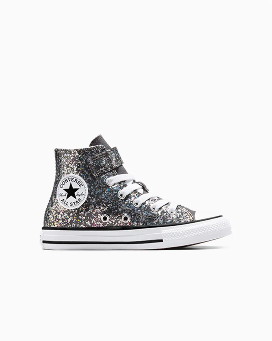 Converse Ragazza|Facile Da Indossare E Togliere<Chuck Taylor All Star Glitter Easy-On Materia scura/Bianco/Nero