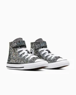 Converse Ragazza|Facile Da Indossare E Togliere<Chuck Taylor All Star Glitter Easy-On Materia scura/Bianco/Nero