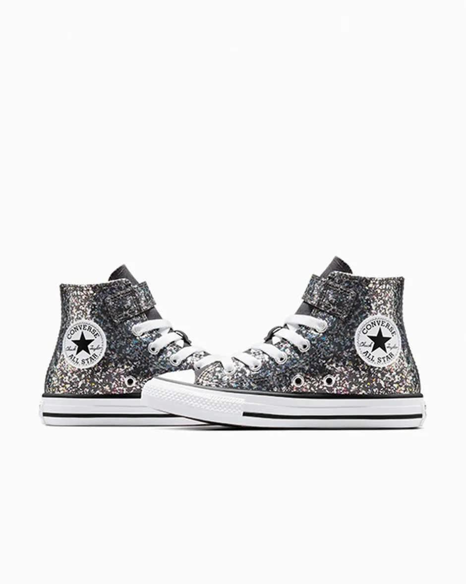 Converse Ragazza|Facile Da Indossare E Togliere<Chuck Taylor All Star Glitter Easy-On Materia scura/Bianco/Nero