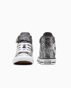 Converse Ragazza|Facile Da Indossare E Togliere<Chuck Taylor All Star Glitter Easy-On Materia scura/Bianco/Nero