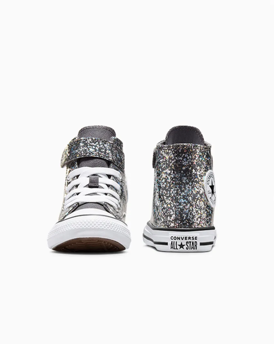 Converse Ragazza|Facile Da Indossare E Togliere<Chuck Taylor All Star Glitter Easy-On Materia scura/Bianco/Nero