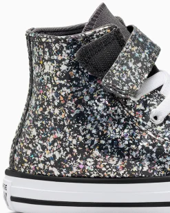 Converse Ragazza|Facile Da Indossare E Togliere<Chuck Taylor All Star Glitter Easy-On Materia scura/Bianco/Nero