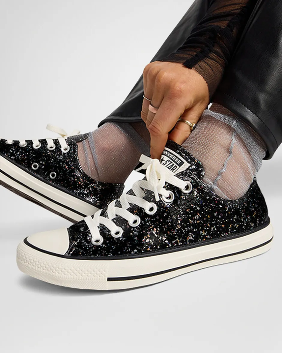 Converse Modelli Bassi|Chuck Taylor All Star<Chuck Taylor All Star Glitter Nero/Egret/Nero