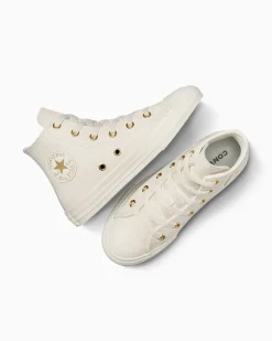 Converse Bambini (Età 4-8 Anni)|Ragazza<Chuck Taylor All Star Gold Luxe Egret/Oro chiaro metallizzato