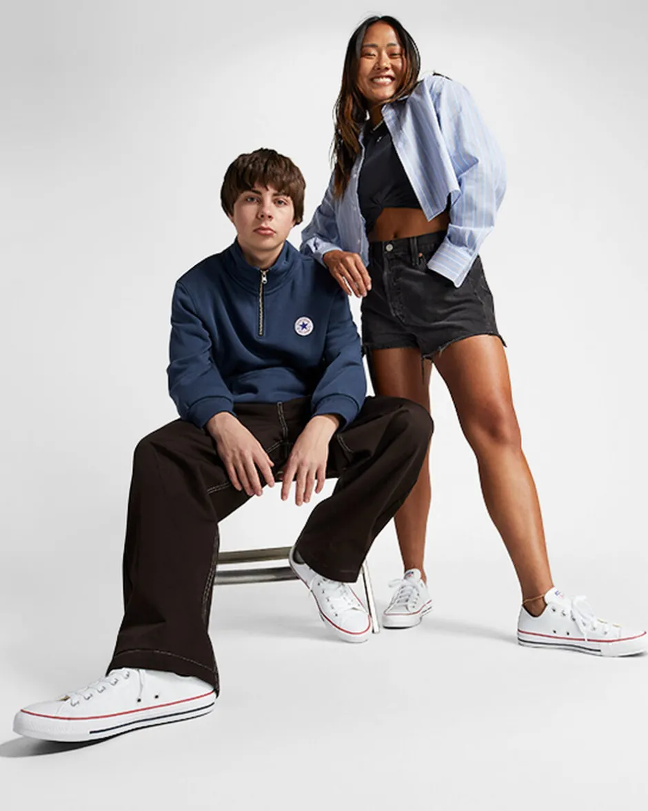 Converse Modelli Bassi|Chuck Taylor All Star<Chuck Taylor All Star Leather Bianco