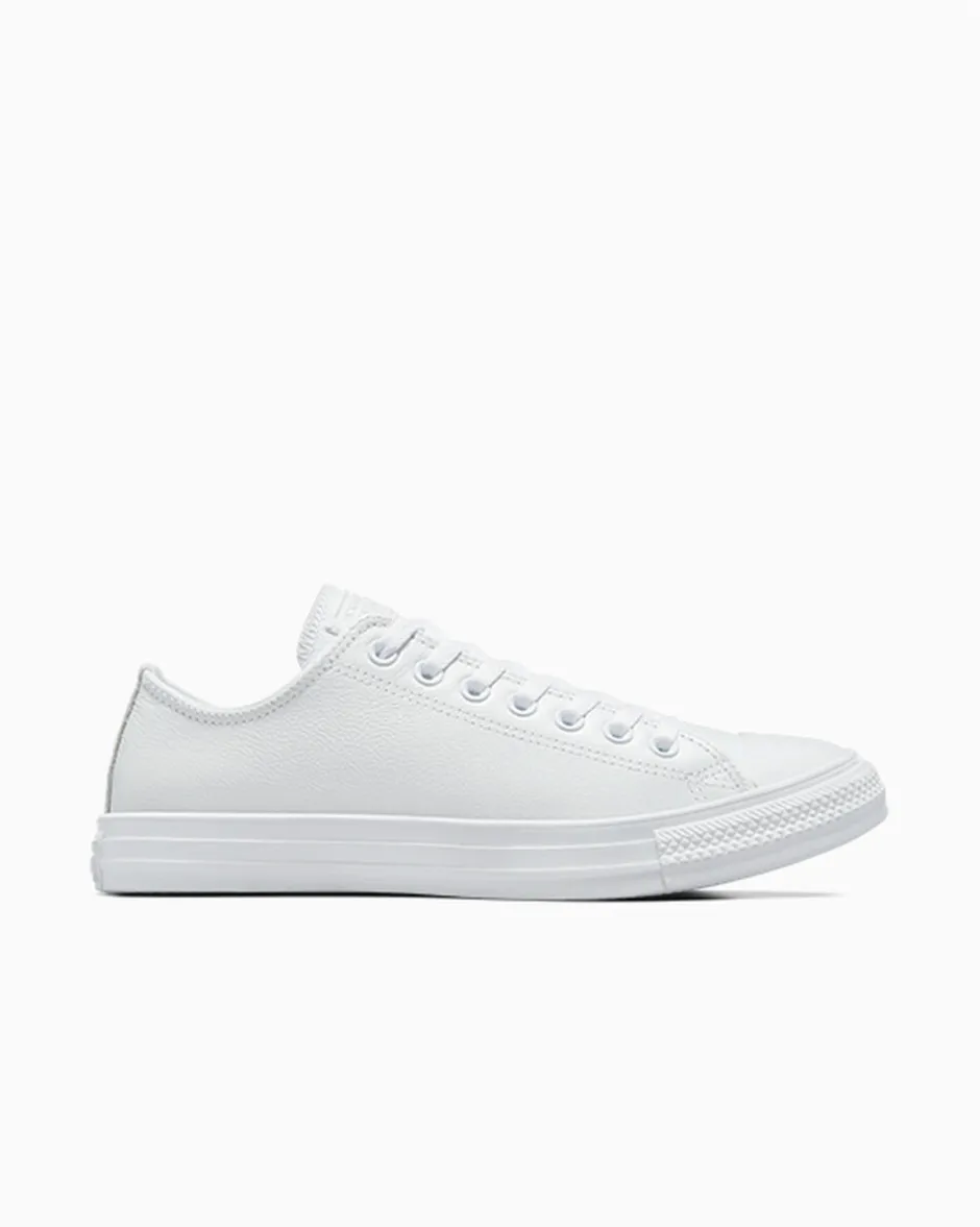 Converse Modelli Bassi|Chuck Taylor All Star<Chuck Taylor All Star Leather Bianco mono