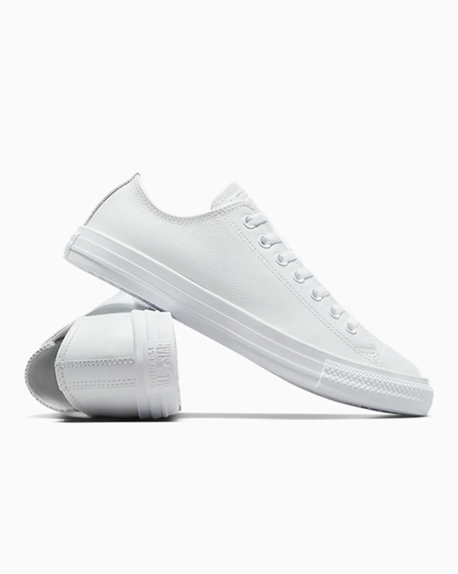 Converse Modelli Bassi|Chuck Taylor All Star<Chuck Taylor All Star Leather Bianco mono